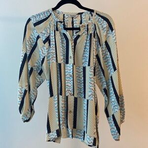 Tucker blouse. Size M. Silk. Other patterns in my closet. Fits beautifully.